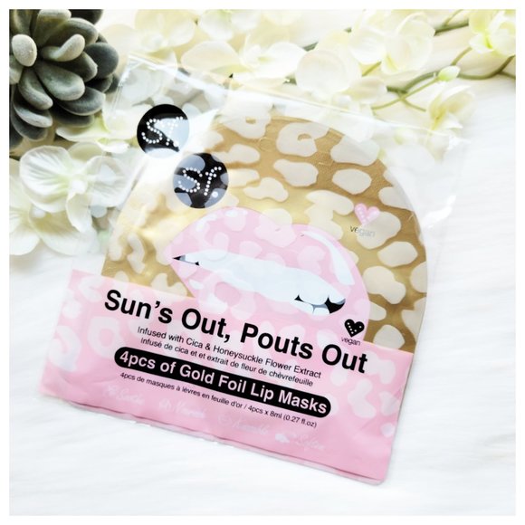 sf Glow Suns Out Pouts Out Gold Foil Lip Masks - Picture 9 of 10